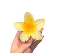 FOVAOK Fashion Beach Vacation Bohemia Egg Flower Hair Claw Hair Clips Gradient Flower Hair Accessories Set Beach Style Hairpins Flower(Yellow)