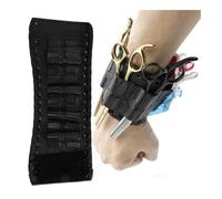 FOVAOK Fashion Hair Stylist PU Leather Barber Wristband Scissor Pouch Cases Bag Salon Hairdresser Scissor Wristband Holster Folding Bag