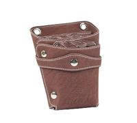 FOVAOK Genuine Leather Barber Hair Scissor Tools Bags Hairdressing Holster Pouch Holder Case Bag with Waist Shoulder Belt(Brown)
