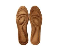 FOVAOK Keep Warm Fleece Insole Thicken Soft for Shoes Thicken Soft Massage Pad Cashmere Winter Thermal Insoles Man Woman Insole Insert(Brown,EU37-38(240mm))