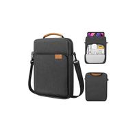 FOVAOK Laptop Carrying Case fits for 9-13-Inch Laptop and Tablet Shoulder Strap Durable Water-Repellent Fabric Business Casual School(Black,13inch)