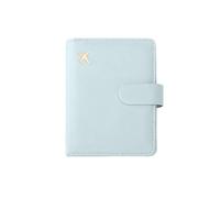 FOVAOK Leather Passport Holder Covers Case Waterproof Travel Credit Card Wallet Cute Passport Book for Women/Men Buckle Passport Cover(A Blue)
