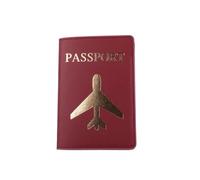 FOVAOK Lover Couple Passport Cover Hot Stamping Simple Plane Women Men Travel Wedding Passport Cover Holder Fashion Wedding Gift(24)