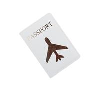 FOVAOK Lover Couple Passport Cover Hot Stamping Simple Plane Women Men Travel Wedding Passport Cover Holder Fashion Wedding Gift(22)