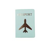 FOVAOK Lover Couple Passport Cover Hot Stamping Simple Plane Women Men Travel Wedding Passport Cover Holder Fashion Wedding Gift(21)