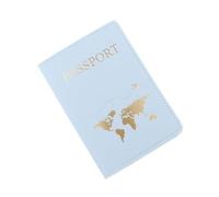 FOVAOK Lover Couple Passport Cover Hot Stamping Simple Plane Women Men Travel Wedding Passport Cover Holder Fashion Wedding Gift(12)