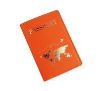 FOVAOK Lover Couple Passport Cover Hot Stamping Simple Plane Women Men Travel Wedding Passport Cover Holder Fashion Wedding Gift(29)