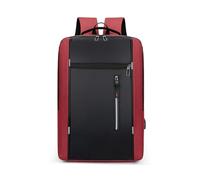 FOVAOK Men's Waterproof Backpack USB School Backpack 15.6 Inch Laptop Backpack Unisex Book Bag Bagpacks Men Stylish Back Pack(Red)