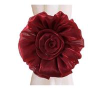 FOVAOK Modern Room Buckle Holder Magnetic Curtain Tieback Flower Strap Window Flower Curtain Tieback Clip-on Rose Tie Holder Decor(Red)