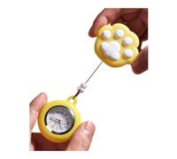 FOVAOK Nurse Fob Watches Stretchable Cartoon Hanging Watch Retractable Clip Pocket Watch Doctors Medical Students Gift Clocks(Yellow)