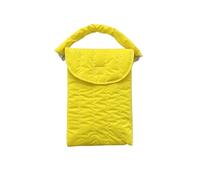 FOVAOK Pink Puffy Laptop Sleeve Bag 12/13/14 Inch Notebook Case Portable Carrying Bag Computer Waterproof Handbag(Yellow,14-inch)