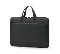 FOVAOK Portable Briefcase Water Proof Business Commuting Large Capacity Laptop Case Computer Bag 14 Inch(Black)