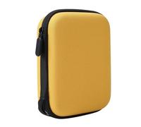 FOVAOK Portable EVA Guitar Pick Holder Case Box with Pick Slot Black Yellow Guitar Capo Tuner Strings Storage Pouch Bag Guitarra Parts(Yellow)