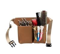 FOVAOK Professional Barber Scissors Bag Waist Pack Pouch Hairdressing Hair Salon Tool(Brown,2PCS)