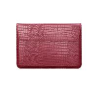 FOVAOK PU Leather Envelope Laptop Bag Computer Liner Sleeve Case for Ultra-thin Laptop Sleeve 11/12/13/15/13.3/15.4 inch Notebook Bag(Crocodile wine red,13.3 inch)