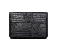 FOVAOK PU Leather Envelope Laptop Bag Computer Liner Sleeve Case for Ultra-thin Laptop Sleeve 11/12/13/15/13.3/15.4 inch Notebook Bag(Crocodile black,13.3 inch)