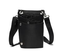 FOVAOK PU Leather Hair Scissor Bag Hairdressing Barber Scissor Holsters Pouch Large Capacity Scissor Combs Brushes Holder Crossbody Bag(1PCS)