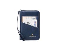 FOVAOK Retro Passport Bag for Men and Women RFID Fashionable Passport Cover Multifunctional PU Leather Passport Clip Travel Accessories(HZ726-Royalblue)