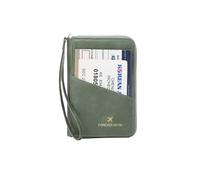 FOVAOK Retro Passport Bag for Men and Women RFID Fashionable Passport Cover Multifunctional PU Leather Passport Clip Travel Accessories(HZ726-Green)