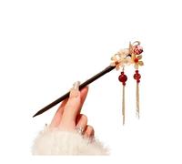FOVAOK Retro Tassel Pearl Rhinestone Hair Stick Chinese Style Hairpin for Wedding Hair Accessories Charm Metal Hairpins Jewelry Women(G)