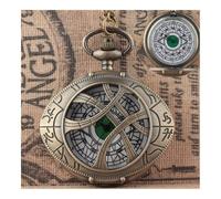 FOVAOK Simple Retro Creative Pocket Watch Creative Hollow Antique Pocket Watch Personality Pocket Watch(Brown)