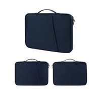 FOVAOK Sleeve Case for Suitable for All Models of Computers Sleeve Laptop Bag 11/13 Inch Shockproof(Dark Blue Black,L)
