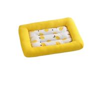 FOVAOK Summer Pet Cooling Mat Fruit Shape Cool Ice Silk Sleeping Pad for Dog Cat Small Animal Soft Moisture-proof Mattress(-M-Lemon)