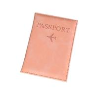 FOVAOK The World Map Passport Cover Hot Stamping Simple Plane Women Men Travel Passport Case Holder Fashion Wedding Gift(C Pink)