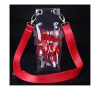 FOVAOK Transparent Hair Scissor Bag Clips Comb Hairdressing Hair Scissor Holster Pouch Holder Waist Belt Bag Salon Barber Tool(Red,1PCS)