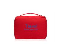 FOVAOK Travel Folding Waterproof Cosmetic Bag Men Women Makeup Bags Toiletries Organizer Hanging Bathroom Storage Wash Bag(Rose Red,1PCS)