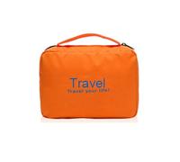 FOVAOK Travel Folding Waterproof Cosmetic Bag Men Women Makeup Bags Toiletries Organizer Hanging Bathroom Storage Wash Bag(Orange,2PCS)
