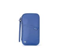 FOVAOK Travel Wallet for Family Passport Holder Waterproof Document Case Organizer Travel Accessories Cover Document Bag Cardholder(Blue)