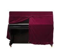 FOVAOK Upright Piano Cover Home Full Piano Dust-proof Cloth Anti-shrinking Keyboard Protector(Red)