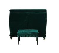 FOVAOK Upright Piano Cover Home Velvet Full Piano Dust-proof Covers Cloth Piano Accessories(Green)