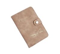 FOVAOK Waterproof Passport Holder Covers Case Travel PU Leather Credit Card Wallet Cute Passport Book for Women/Men Passport Cover(Light Brown)