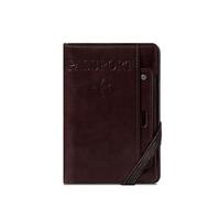 FOVAOK Women Men RFID Vintage Business Passport Covers Holder Multi-Function ID Bank Card PU Leather Wallet Case Travel Accessories(Coffee)