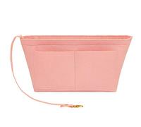 Fovasen Felt Handbag Organiser Insert, Bag Organiser Insert with Handles Keychain, Pocket Purse Cosmetic Storage Bag for Women, Pink-XLarge