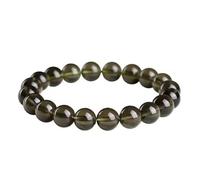 Fovgdio Natural Moldavite Green aerolites Czech Crystal Stone Raw Stone Grinding 8mm Bead Meteorite Bracelet Czech Meteorite Bracelet (Size : 1pcs)
