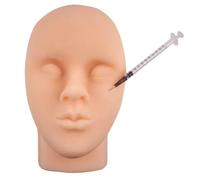 FOVIGUO Silicone Head Model Practice, Silicone Head Injection Training Face Model 1:1 with Simulated Bone Tissue for Practicing Minimally Invasive Beauty Tattooing Eyebrows