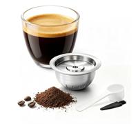 FOVNOT Refillable Coffee Capsule, 80ml/2.7oz 304 Stainless Steel