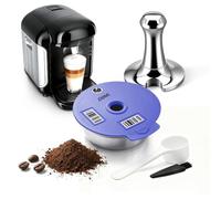 FOVNOT Reusable Coffee Pods for Tassimo, with 51mm Tamper, 220ml | Refillable Coffee Capsule, 304 Stainless Steel, Compatible with Tassimo Happy, Vivy, Suny, My Way Series