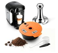 FOVNOT Reusable Coffee Pods for Tassimo, with 51mm Tamper, 220ml | Refillable Coffee Capsule, Universal Barcode, Compatible with Tassimo Happy, Vivy, Suny, My Way Series