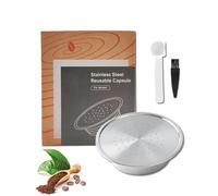 FOVNOT Reusable Stainless Steel Coffee Capsules, Compatible with Senseo HD7801, 1 Count, White