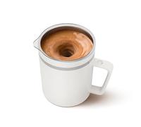 FOVNOT Self-Stirring Mug 360mL, Rechargeable Electric Ceramic Coffee Mug with Stainless Steel Stir Bar, Automatic Mixing for Coffee, Milk, Hot Chocolate, Protein Powder, Cocoa