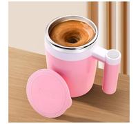 FOVNOT Self Stirring Mug, 380mL Rechargeable Electric High Speed Mixing Cup Automatic Magnetic Mixing Mug for Coffee/Milk/Protein Powder (Pink)