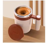 FOVNOT Self Stirring Mug, 380mL Rechargeable Electric High Speed Mixing Cup with Automatic Magnetic Stirring for Coffee/Milk/Protein Powder (Brown)