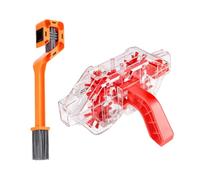 FOVNOT Universal Bike Chain Cleaner Tool - Clear View Scrubber Kit with Brushes for Quick & Easy Cleaning on 6/7/8/9/10/11/12 Speed Road, Mountain, MTB Bicycles