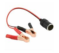 Fovolat Battery Alligator Clips,12V-24V Female Car Socket To Battery Alligator Crocodile Clips Connector - Car Battery Clamp- Extension Charge Cable With 10A Fuse