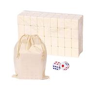 Fovolat Mahjong, Mahjong Set Portable Table Game, Chinese Traditional Board Game with Large Storage Bag, Mahjong Tiles for Family Leisure Time