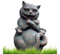Fovolat Resin Wonderland Ornament Garden Sculpture, Alice, White, Mad Hatter, Cheshire Cat And Caterpillar Figurine, Bunny Statues Figurine, Easter Decorations, For Outdoor Garden Yard Indoor